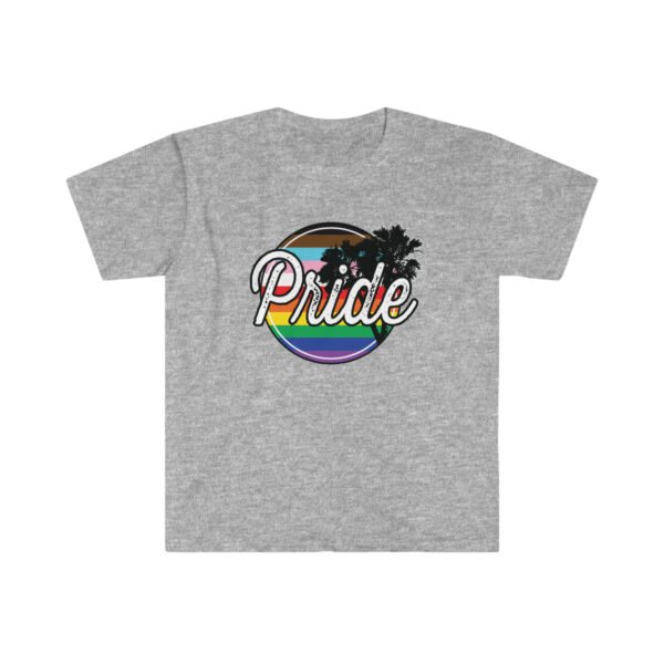 Pride Palm Trees (Unisex Softstyle T-Shirt) - Image 3
