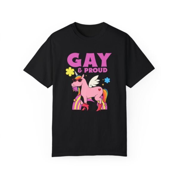 Gay and Proud T-shirt - Unisex Garment-Dyed T-shirt - Image 8