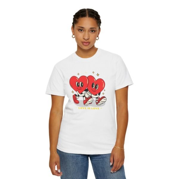 LOVE is LOVE T-shirt- Unisex Garment-Dyed T-shirt - Image 6