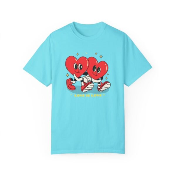 LOVE is LOVE T-shirt- Unisex Garment-Dyed T-shirt - Image 8