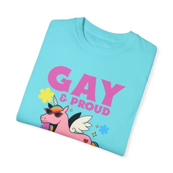 Gay and Proud T-shirt - Unisex Garment-Dyed T-shirt - Image 3