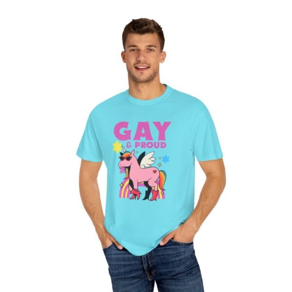 Gay and Proud T-shirt - Unisex Garment-Dyed T-shirt - Image 4