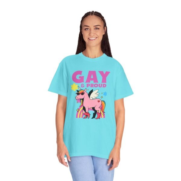 Gay and Proud T-shirt - Unisex Garment-Dyed T-shirt - Image 5