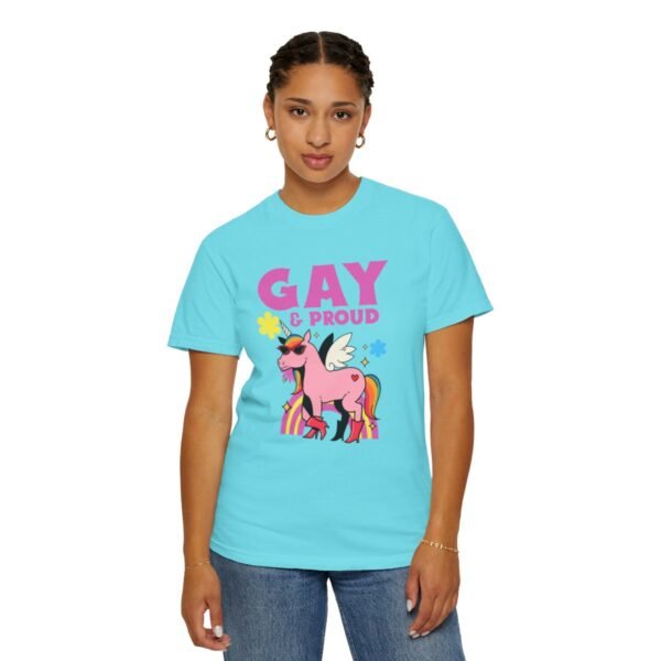 Gay and Proud T-shirt - Unisex Garment-Dyed T-shirt - Image 6