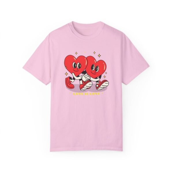 LOVE is LOVE T-shirt- Unisex Garment-Dyed T-shirt - Image 10