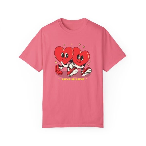 LOVE is LOVE T-shirt- Unisex Garment-Dyed T-shirt - Image 11