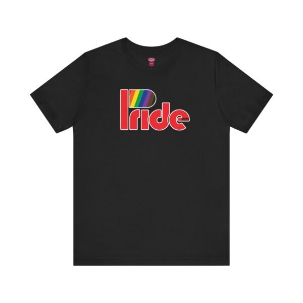 Bold PRIDE P Flag - Unisex Short Sleeve Shirt - Image 3