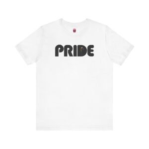 Minimalist PRIDE Flagpole Design- Unisex Short Sleeve Shirt