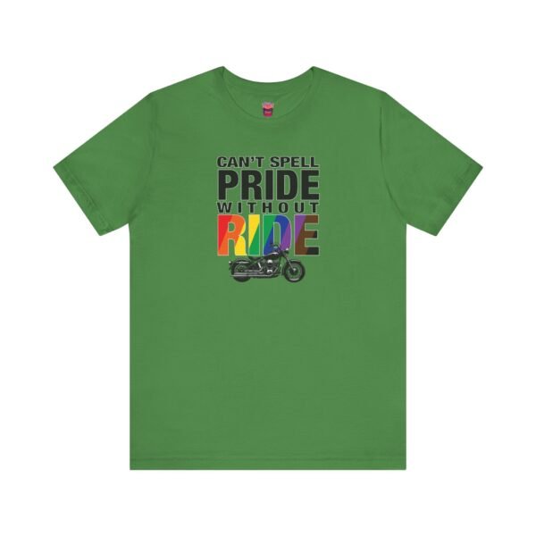 Can’t Spell Pride Without Ride Tee – LGBTQ+ Biker Pride 2025 Unisex Short Sleeve Shirt - Image 9