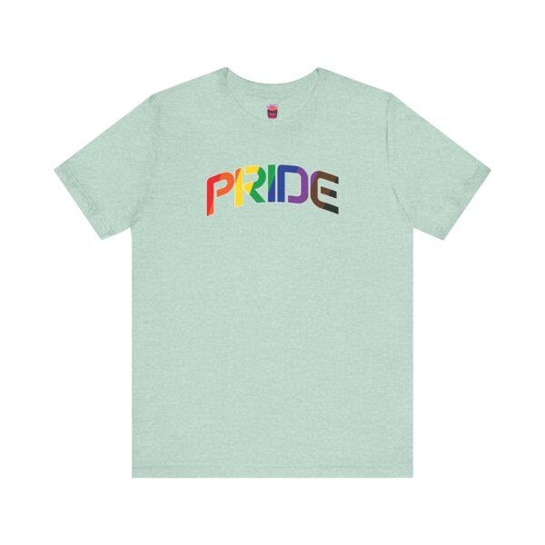 Curved Rainbow PRIDE 2025 Tee- Unisex Short Sleeve Shirt - Image 7