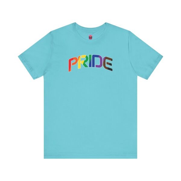 Curved Rainbow PRIDE 2025 Tee- Unisex Short Sleeve Shirt - Image 11