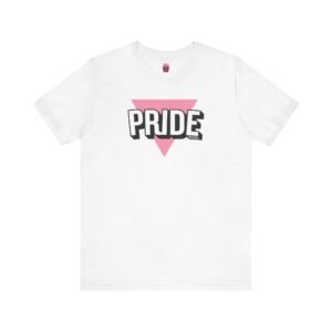 Pride 2025 Pink Triangle Tee – Unisex Short Sleeve Shirt