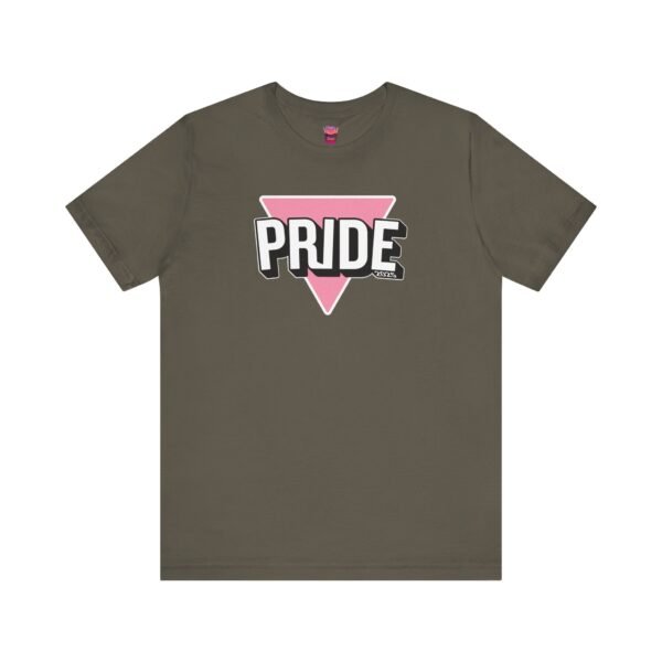 Pride 2025 Pink Triangle Tee – Unisex Short Sleeve Shirt - Image 5