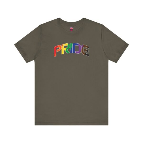 Curved Rainbow PRIDE 2025 Tee- Unisex Short Sleeve Shirt - Image 5