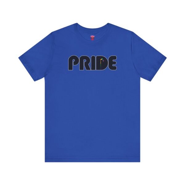 Minimalist PRIDE Flagpole Design- Unisex Short Sleeve Shirt - Image 15
