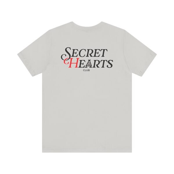 Secret Hearts Club Tee - Unisex Short Sleeve Tee - Image 4