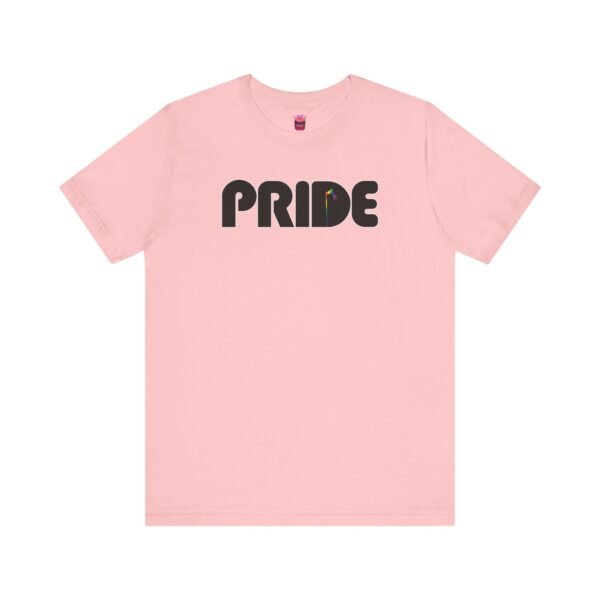 Minimalist PRIDE Flagpole Design- Unisex Short Sleeve Shirt - Image 19