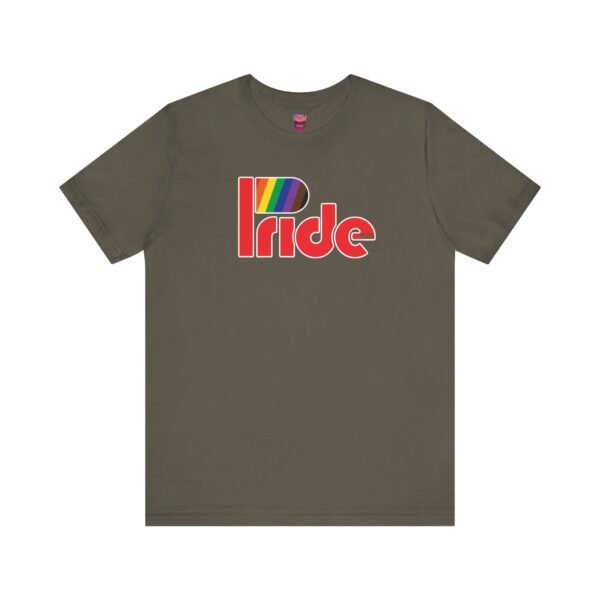 Bold PRIDE P Flag - Unisex Short Sleeve Shirt - Image 5